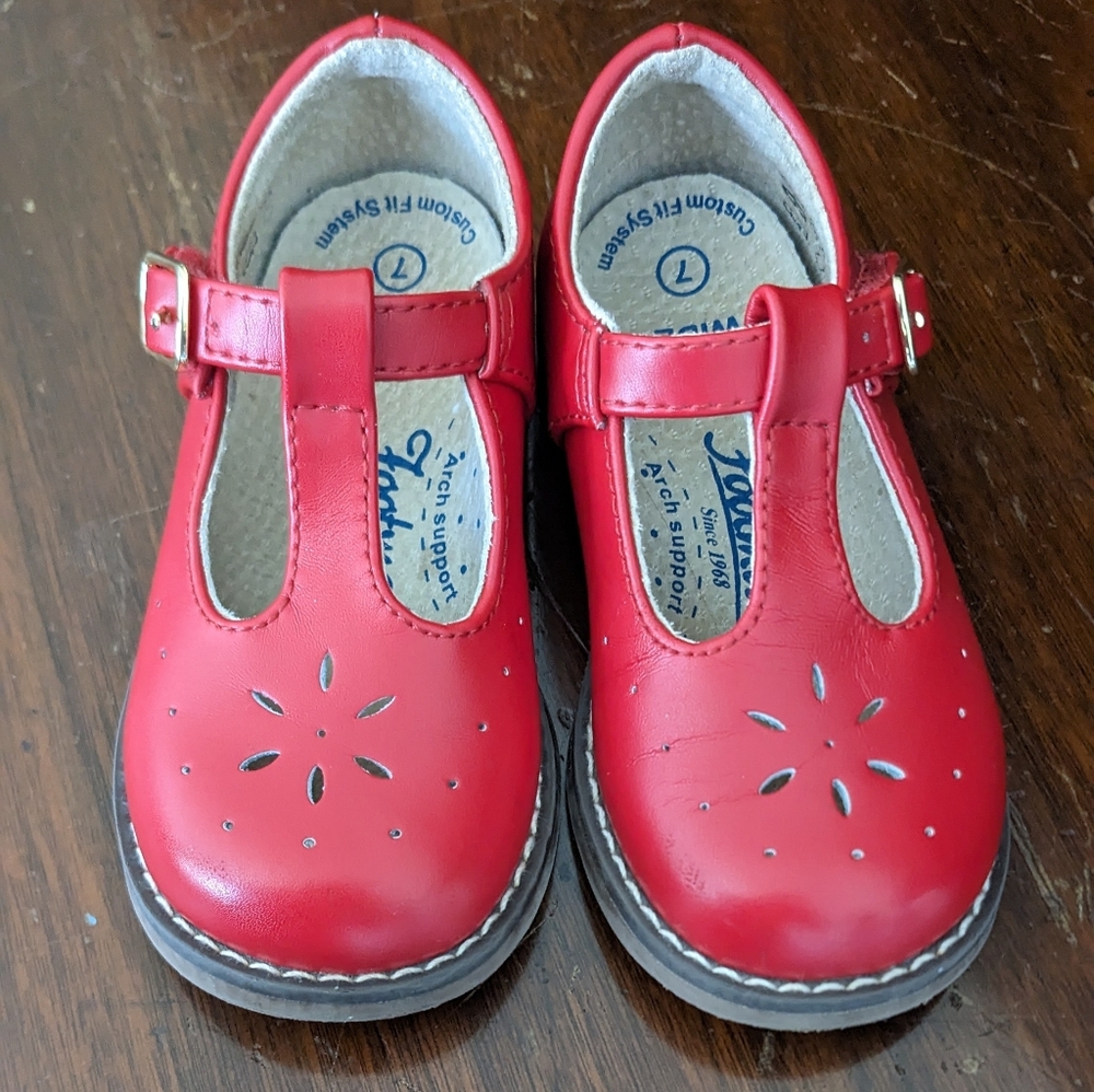 FootMates Red Leather Kids Dress Shoes
